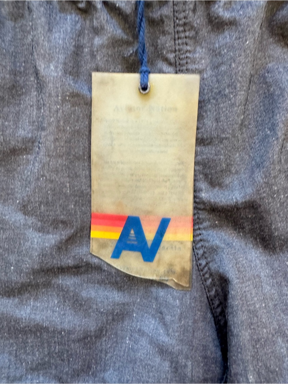 Aviator Nation Charcoal Athletic Shorts with Red & Orange Stripe Accents - Picture 12 of 12